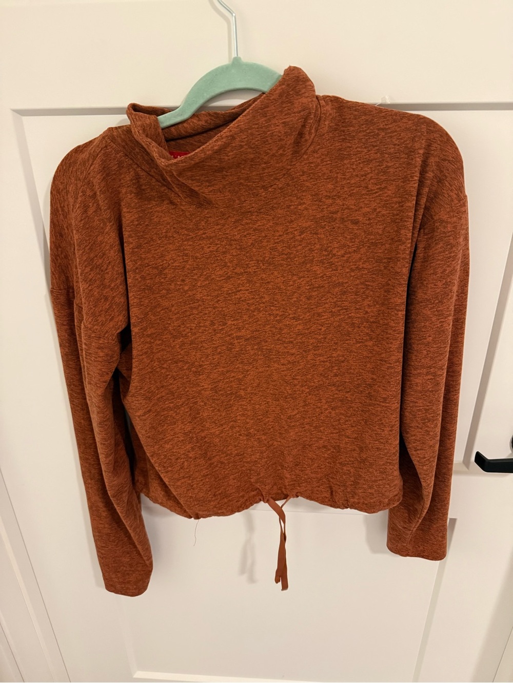 Canada Weather Gear Women’s Cowl Neck Pullover Top S Rust Orange Heather